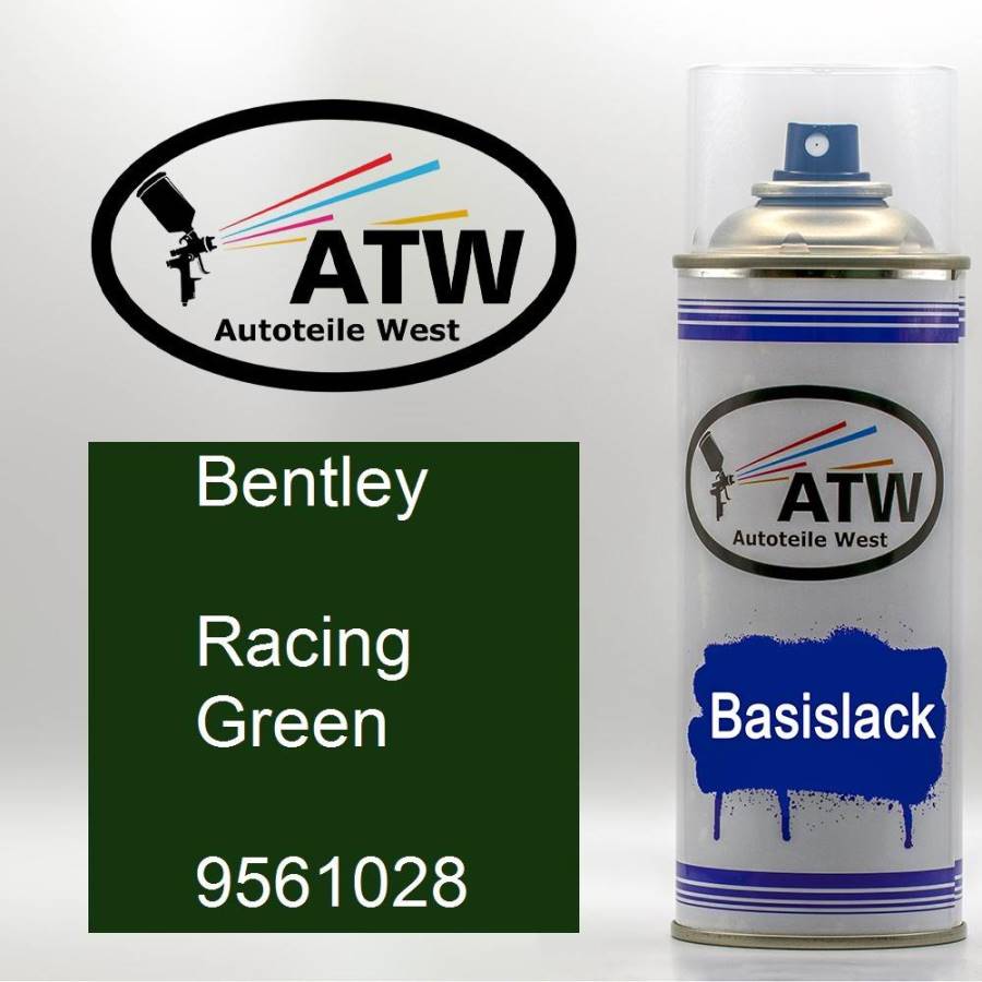 Bentley, Racing Green, 9561028: 400ml Sprühdose, von ATW Autoteile West.